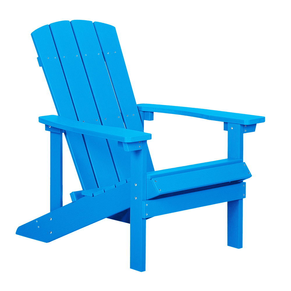 Beliani Záhradná stolička v modrej farbe ADIRONDACK